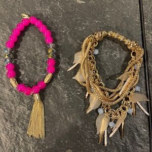 Express beaded pink bracelet NY N CO BRACELET lot of 2!